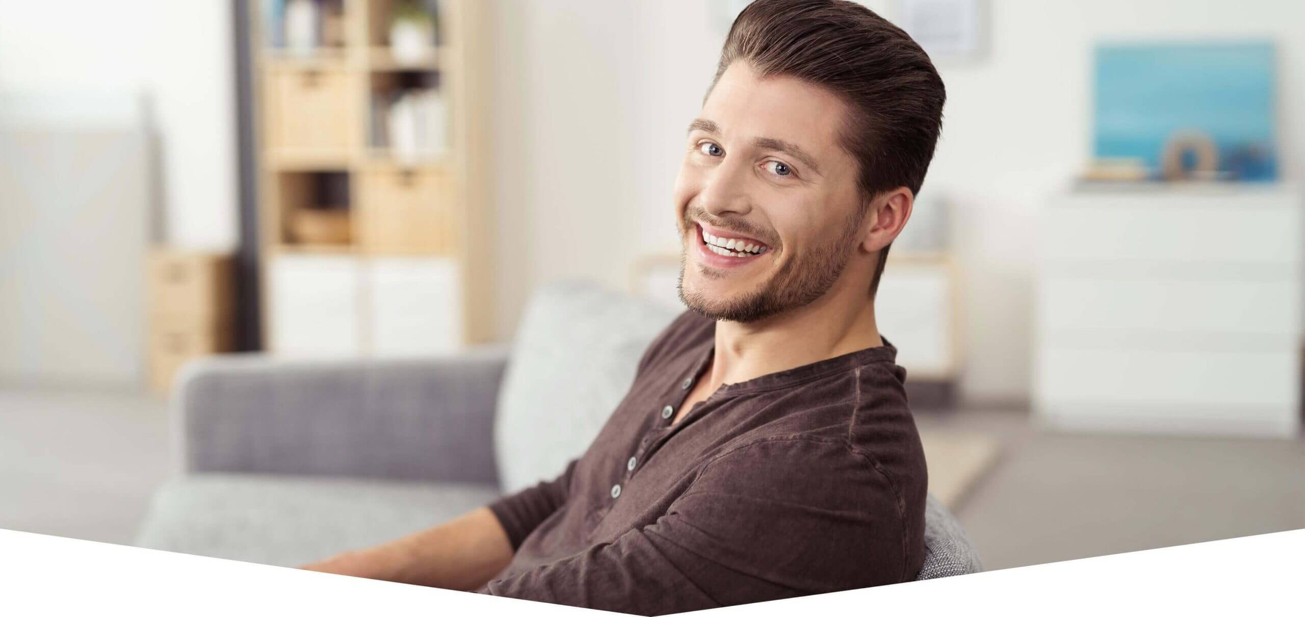 Handsome man smiling