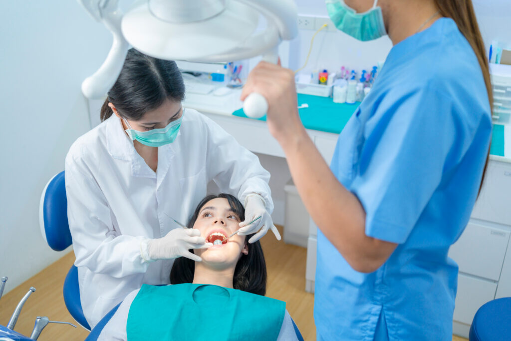 Alt Text: Application of dental sealants in a Dublin dental clinic for cavity prevention.